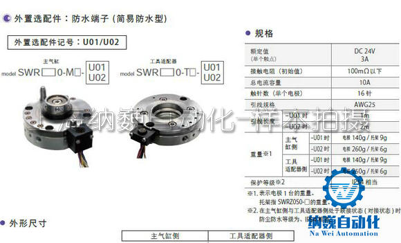 KOSMEK考世美SWR系列机械手快换装置